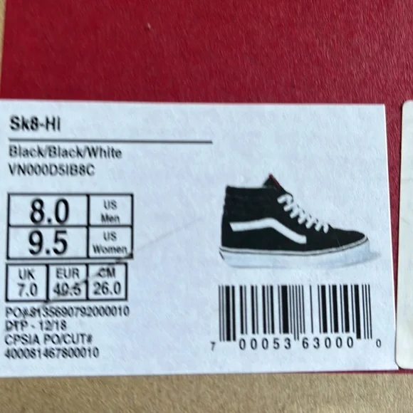 These Vans are black suede and have a custom done red rose. They are a size 9.5 - Picture 3 of 4